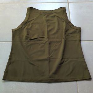 Olive green tank top Ann Taylor
